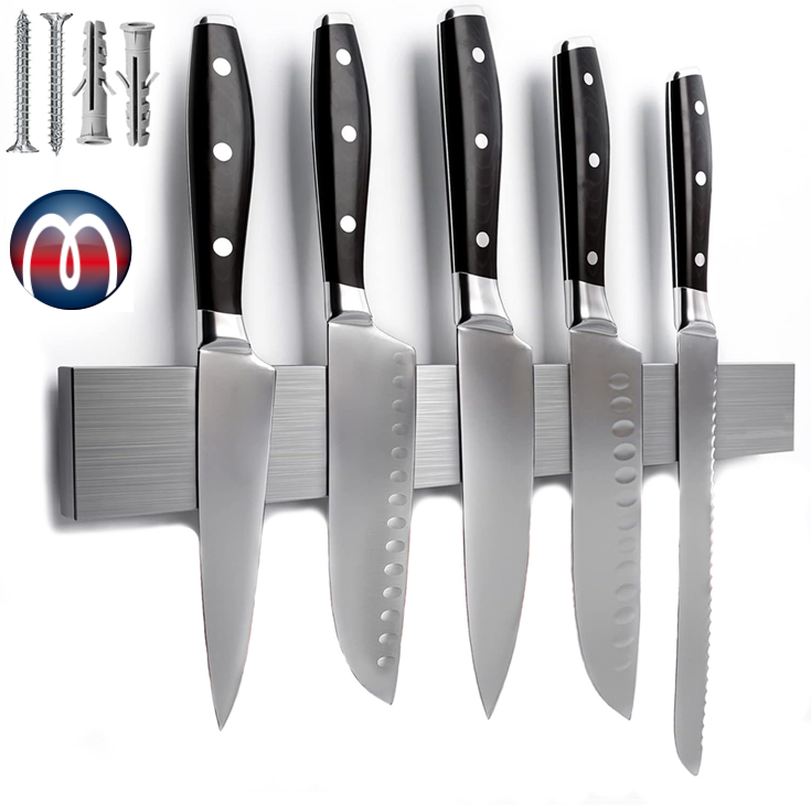 Magnetic store knife bar